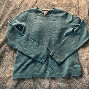 Ellen Tracy Teal Crew Neck Sweater